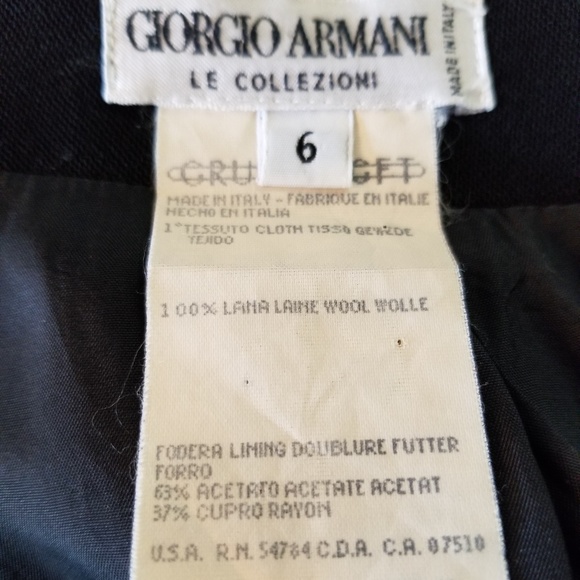Giorgio Armani Le Collezioni Wool A-line Skirt Size 6 - Picture 11 of 11